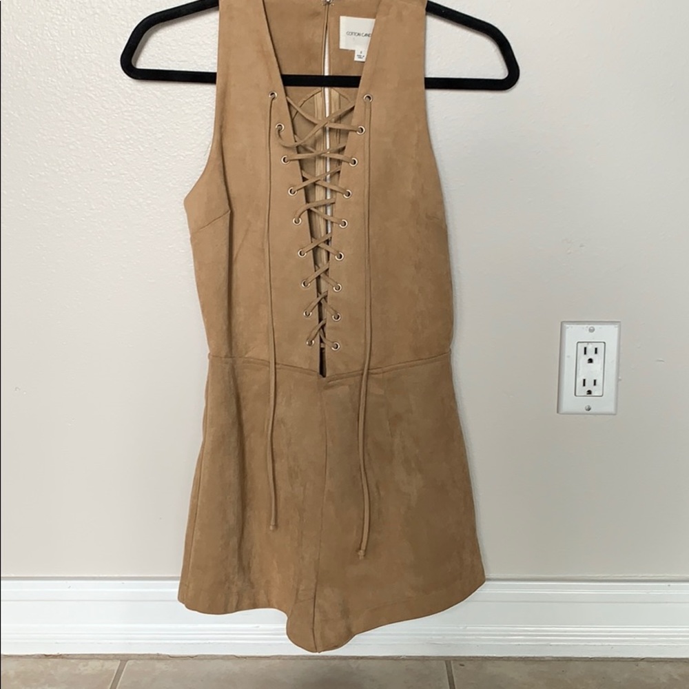 Suede Romper